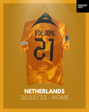 Netherlands 2022/23 - Home - De Jong #21 *PLAYER ISSUE*