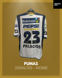 Pumas 2004/05 - Home - Palacios #23 *MATCH WORN*