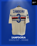 Sampdoria 2005/07 - Home - Zamboni #3 *MATCH ISSUE*