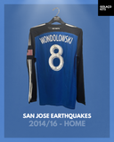 San Jose Earthquakes 2014/16 - Home - Long Sleeve - Wondolowski #8 *MATCH WORN*