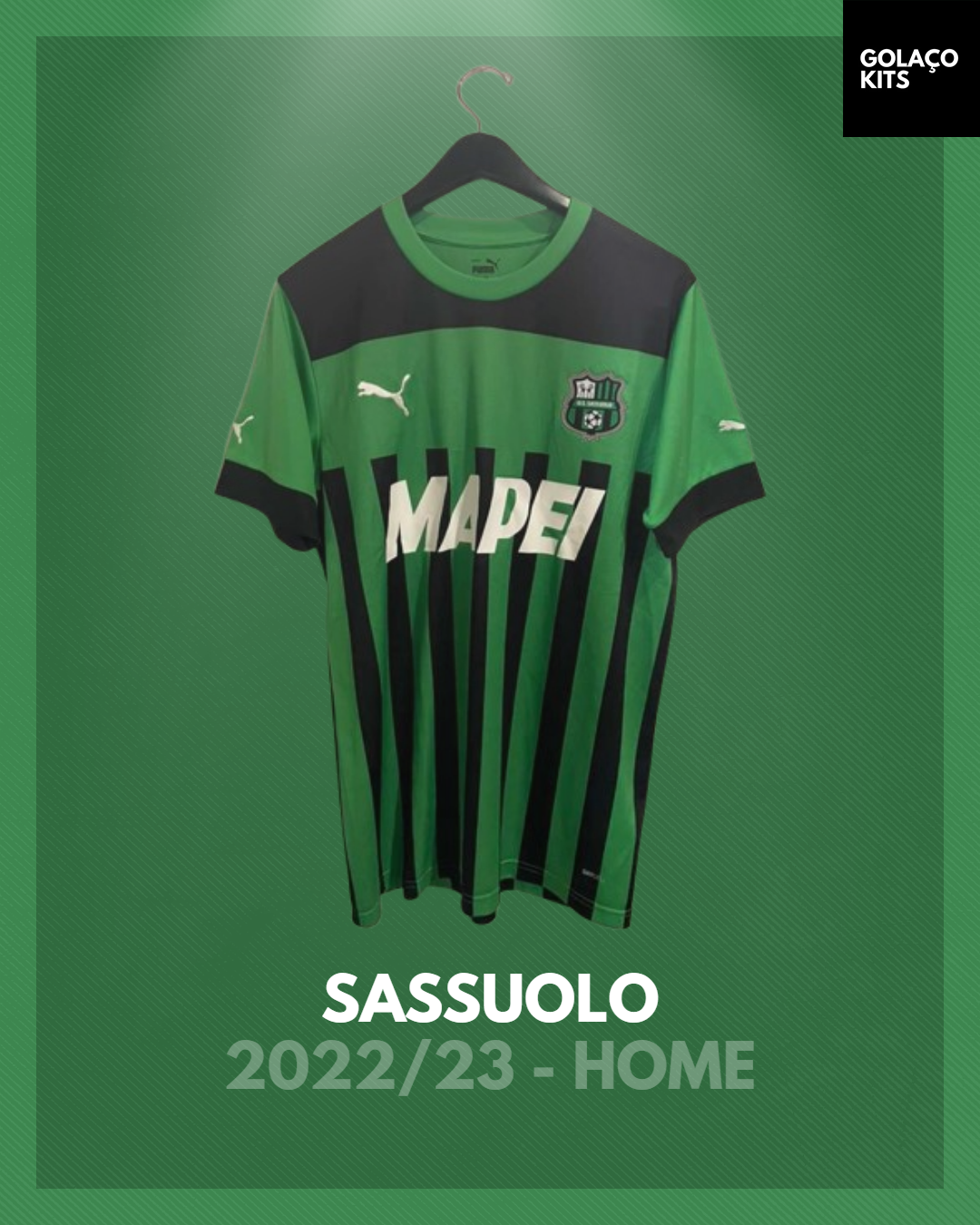 Maillot De Foot Sassuolo Domicile 2015/16 – Taille Petit, Numéro 10 (Occasion)