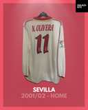 Sevilla 2001/02 - Home - Long Sleeve - N. Olivera #11 *MATCH ISSUE*