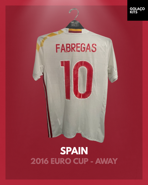 Spain 2016 Euro Cup - Away - Fabregas #10