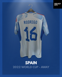 Spain 2022 World Cup - Away - Rodrigo #16