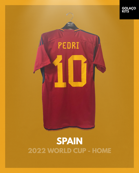 Spain 2022 World Cup - Home - Pedri #10 *BNWT*