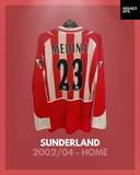 Sunderland 2002/04 - Home - Long Sleeve - Mendina #23 *MATCH ISSUE*