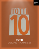 Totti 2012/13 - Alternate - Name Set