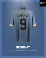 Uruguay 2022 World Cup - Home - L. Suarez #9 *PLAYER ISSUE*