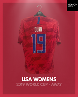 USA Womens 2019 World Cup - Away - Dunn #19