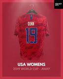 USA Womens 2019 World Cup - Away - Dunn #19