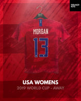 USA Womens 2019 World Cup - Away - Morgan #13 *BNWT*