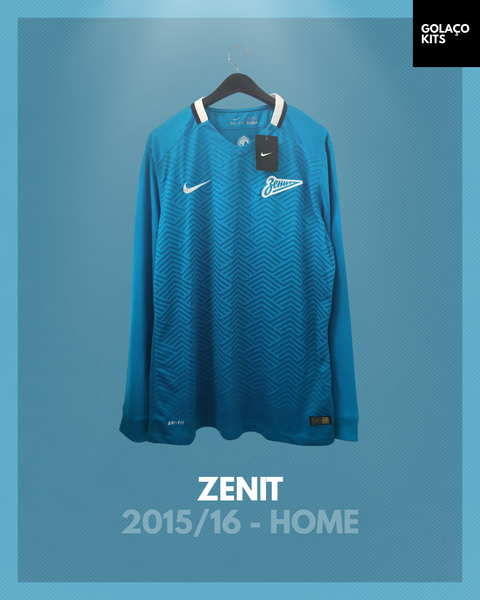 Zenit 2015/16 - Home - Long Sleeve *PLAYER ISSUE* *NO SPONSOR* *BNWT*